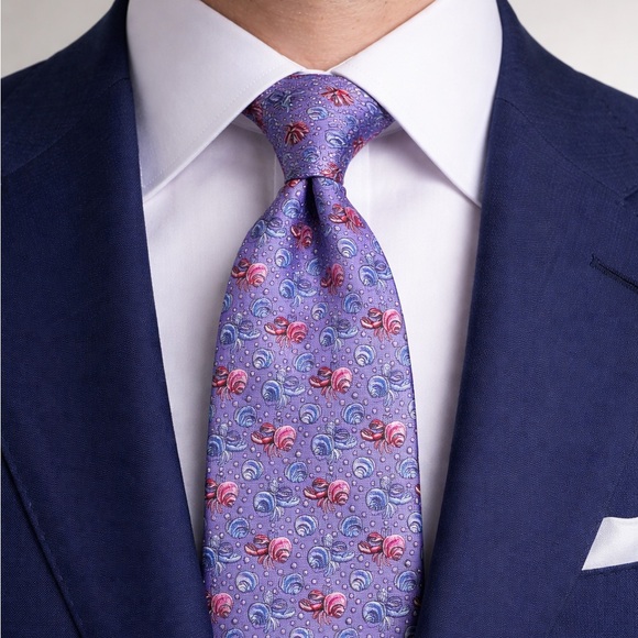 Vineyard Vines Other - Vineyard Vines 100% Silk Men’s Tie - Hermit Crab - Violet